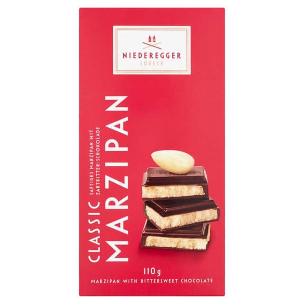 Niederegger Classic Marzipan Bittersweet Dark Chocolate Bar 110g
